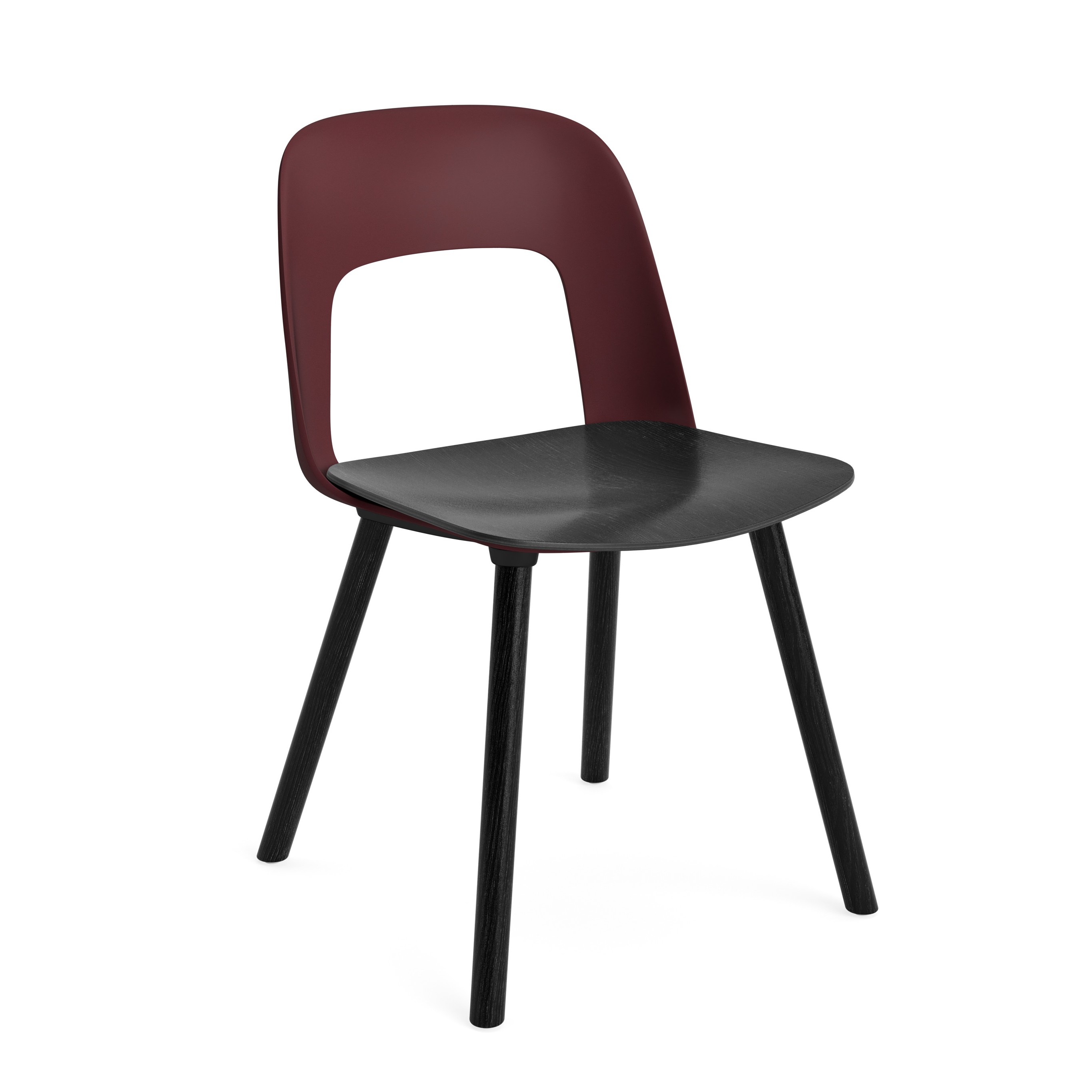 HAY Layout Chair 122 - Black Oak Veneer Seat and Legs
