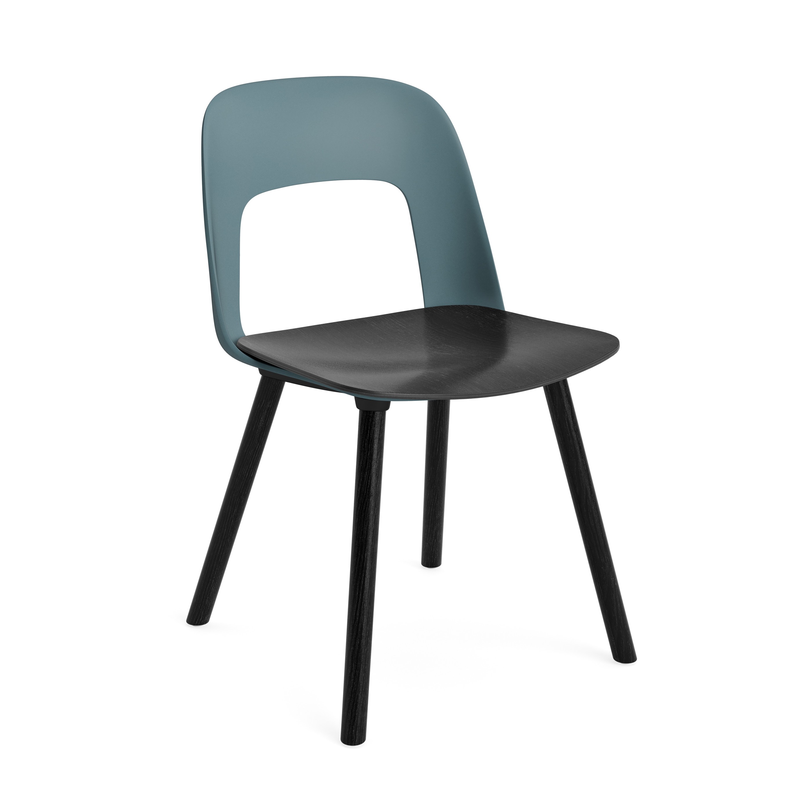 HAY Layout Chair 122 - Black Oak Veneer Seat and Legs
