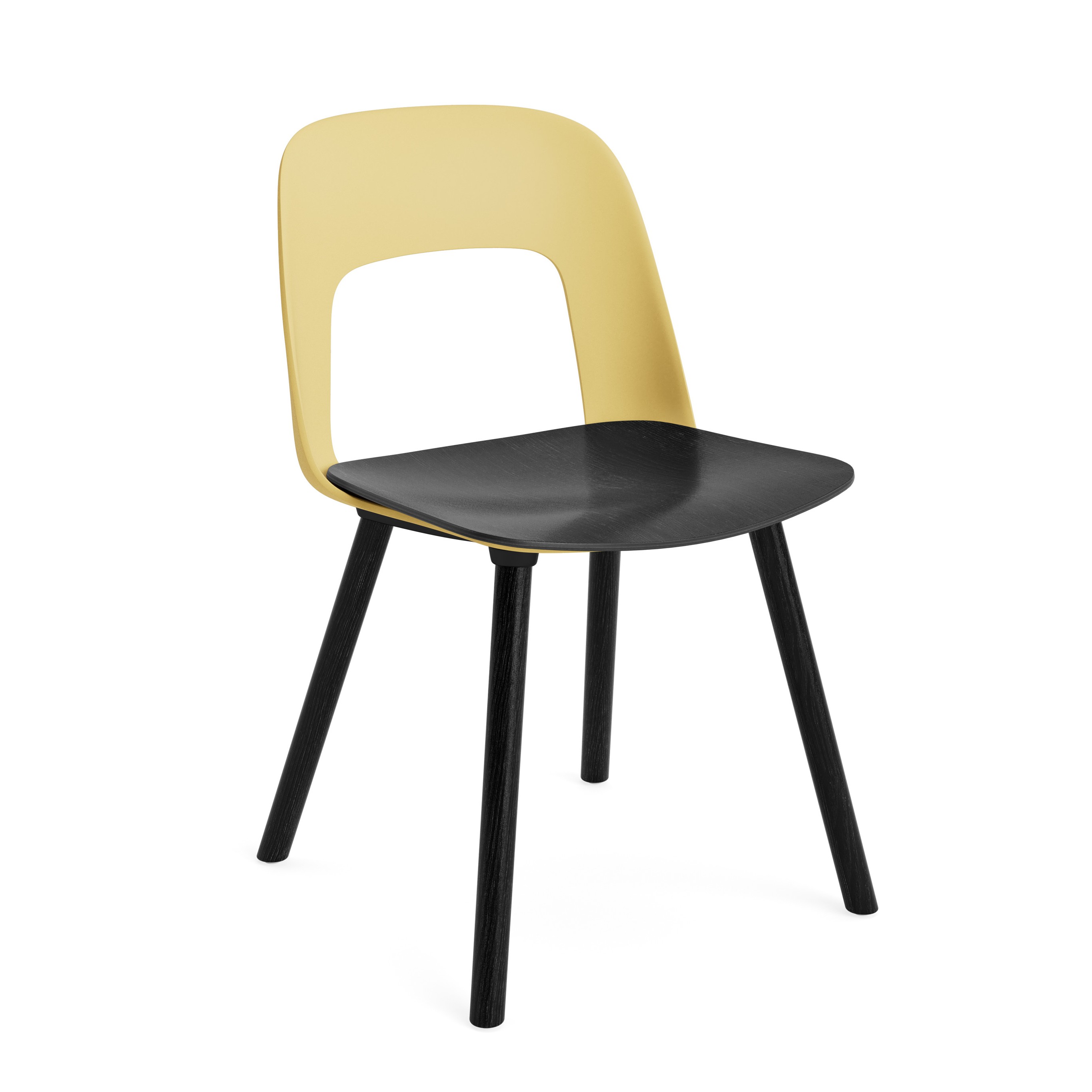 HAY Layout Chair 122 - Black Oak Veneer Seat and Legs