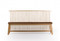 Designed by Studioilse and manufactured by De La Espada for the Studioilse brand. Part of Studioilse's Seating for Eating collective, Bench with Back is reassuringly familiar but carefully detailed. Optional brown or black leather pad softens the seating area. Furniture that you can sit on together, but that still leaves room for the individual.