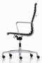 Vitra Eames Aluminium Chair EA 119 - Black Leather - Chromed - Side View