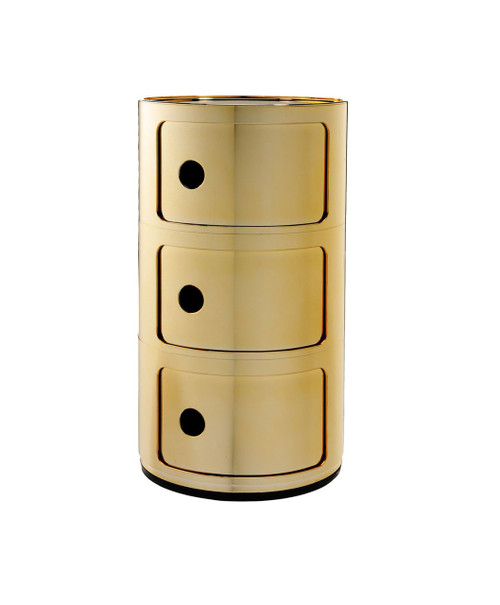 Kartell Componibili Storage Unit Metallic - 3 High