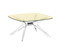 Kartell Blast Coffee Table - Square Yellow Top Chrome Leg