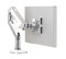 Humanscale M8 Single Monitor Arm Polished with White Trim