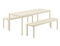 Muuto Linear Steel Table 200cm White with Benches