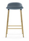 Normann Copenhagen Form Barstool - Brass - Blue Shell