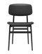 Norr11 NY11 Dining Chair Black Oak - Black Ultra Leather - Front View