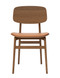 Norr11 NY11 Dining Chair Smoked Oak - Dunes (Vintage) Leather Cognac - Front View