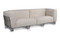 Kartell Pop Duo 3 Seater Sofa - Ecru/Transparent