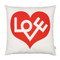 Vitra Graphic Print Pillow - Love Heart, Crimson