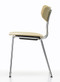 Vitra Moca Chair Natural Oak / Chromed Base - Side View