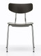 Vitra Moca Chair Dark Oak / Chromed Base - Front View