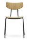 Vitra Moca Chair Natural Oak / Powder-Coated Base - Front View