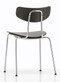 Vitra Moca Chair Dark Oak / Chromed Base - Rear Angle View