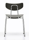 Vitra Moca Chair Dark Oak / Chromed Base - Rear View