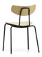 Vitra Moca Chair Natural Oak / Powder-Coated Base - Rear Angle View