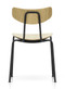 Vitra Moca Chair Natural Oak / Powder-Coated Base - Rear View