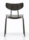 Vitra Moca Chair Dark Oak / Powder-Coated Base - Rear View