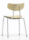 Vitra Moca Chair Natural Oak / Chromed Base - Rear  Angle View