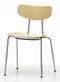 Vitra Moca Chair Natural Oak / Chromed Base - Front Angle View