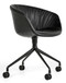 HAY About A Chair AAC 25 Soft - Leather Silk SIL0842 - Black Base - Front Angle View