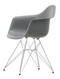 Vitra Eames Plastic Armchair DAR - 56 Granite Grey - Chrome - Front Angle