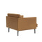 Muuto Outline Chair - Refine Cognac Leather - Black Powder-Coated Aluminium Base - Rear