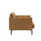 Muuto Outline Chair - Refine Cognac Leather - Black Powder-Coated Aluminium Base - Side