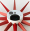 Vitra Sunburst Clock by George Nelson - Red Closeup