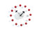 Vitra Ball Clock by George Nelson red