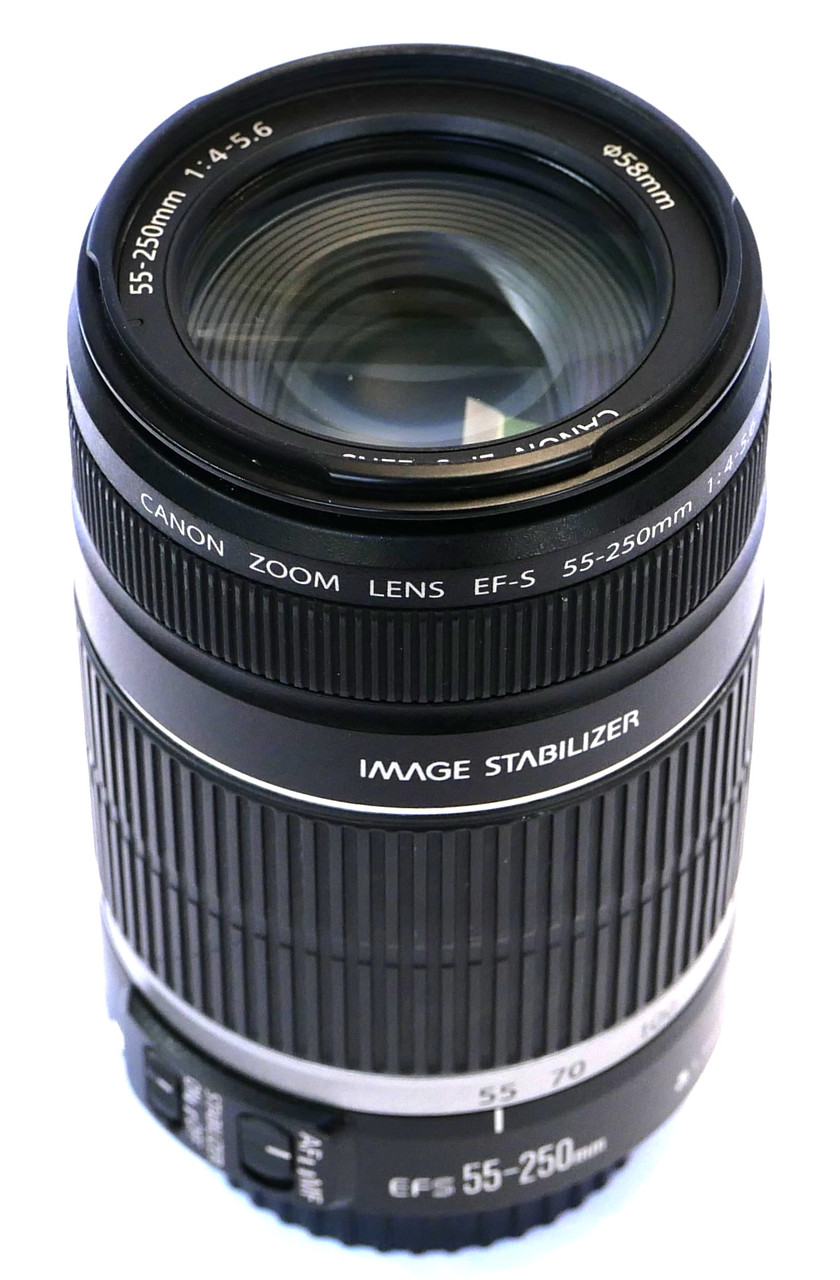 ★美品★Canon ef-s55－250 f4-5.6 IS 前後キャップ付属 EF-S キヤノン Canon 55-250mm F4-5.6 IS STM 望遠レンズ 一眼レフ