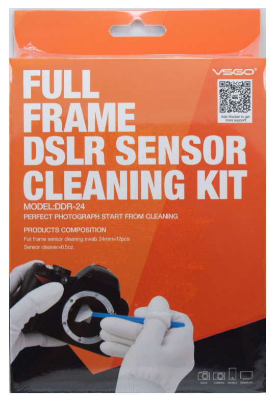 VSGO DDR-23 Kit Di Pulizia Sensore Full Frame – Tamponi Da 24mm Per Reflex Digitali, Confezione Singola Sottovuoto, Microfibra Superfine