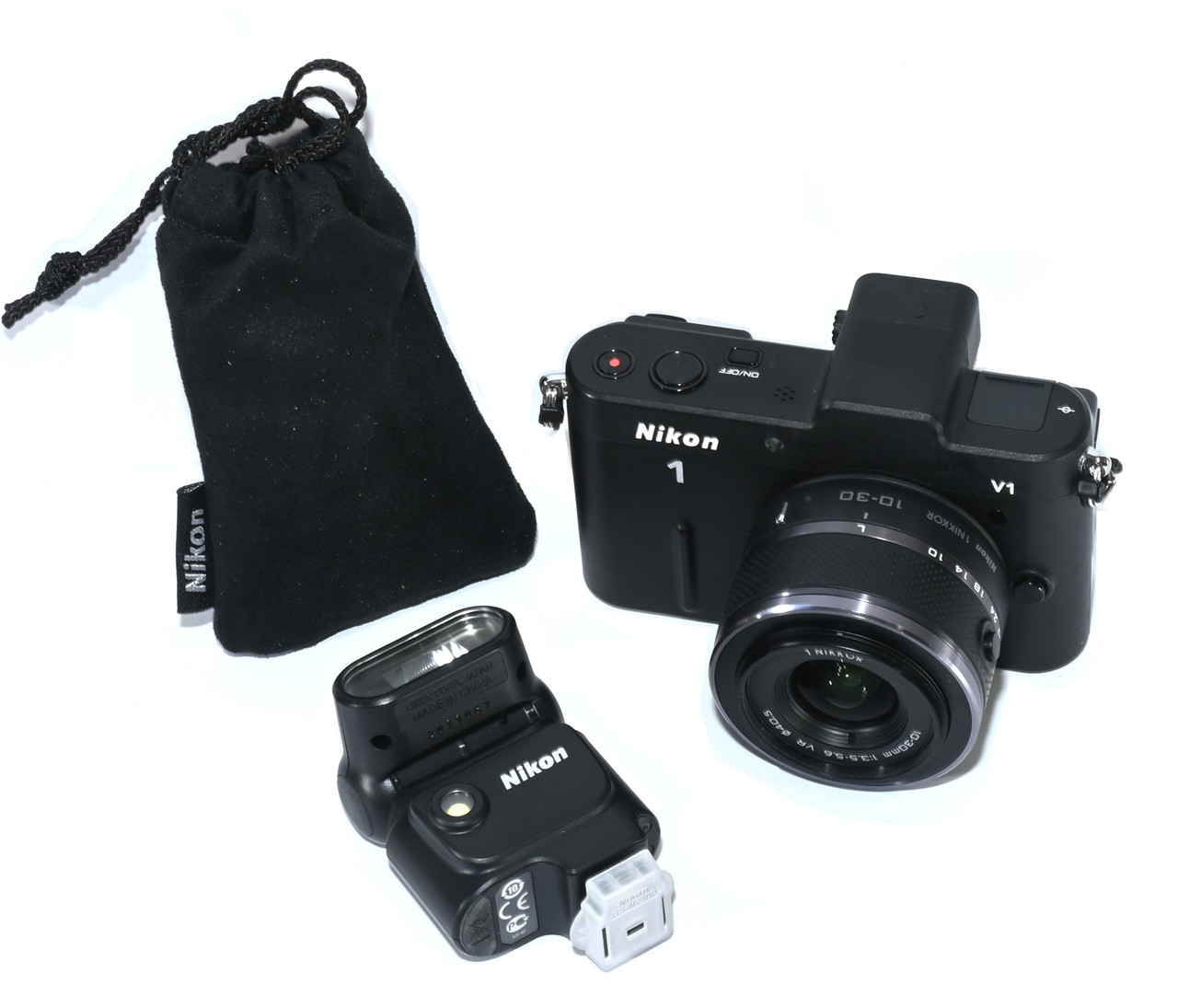 Nikon V1 Mirrorless Camera Body with 10-30mm Lens Black (Used