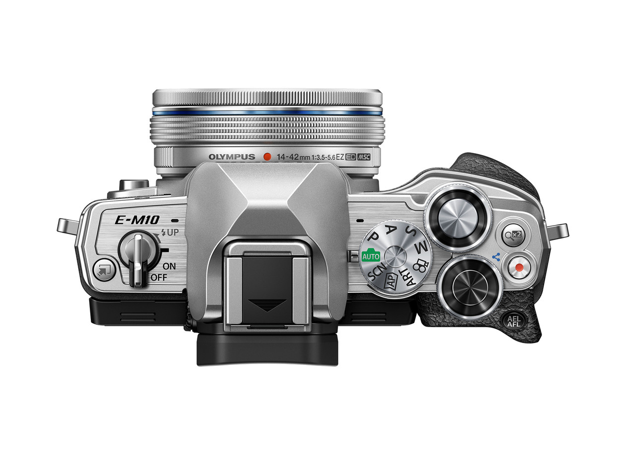 Olympus OM-D E-M10 Mark IV with 14-42mm Lens Kit - Silver - Camera