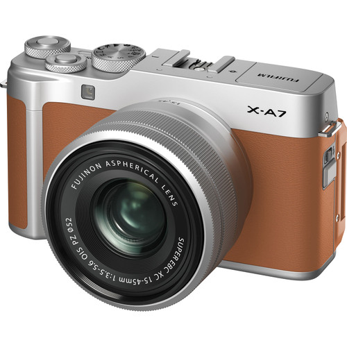 Fujifilm X-A7 Mirrorless Digital Camera with 15-45mm Lens - Camel