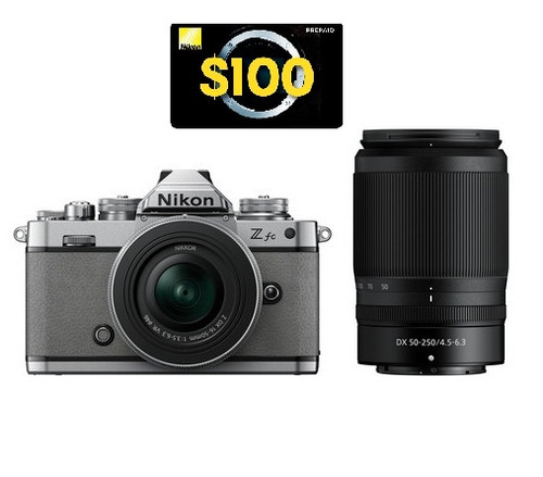 Nikon Z fc GY + Nikkor Z DX 16-50mm + 50-250mm VR Lens (New)