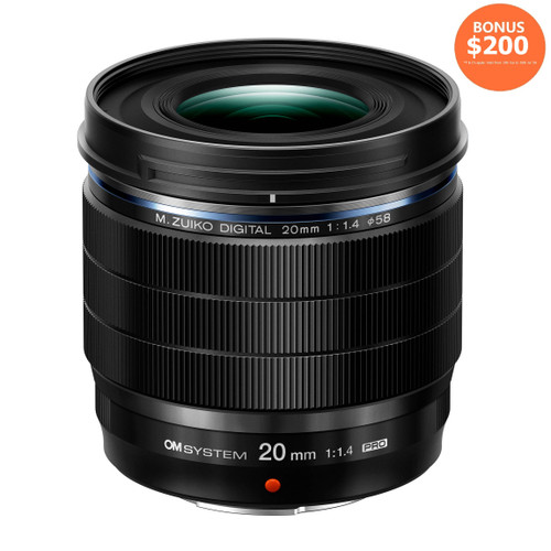 OM System M.Zuiko Digital ED 20mm F/1.4 Pro Lens (New)