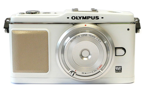 Olympus E-P1 White + 15mm F/8 Body Cap Lens (Used)