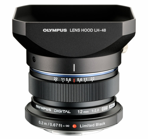 Olympus 12mm F2 M. Zuiko Digital ED Black Lens (New)