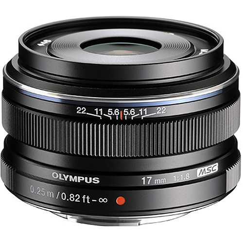 Olympus M. Zuiko Digital 17mm F1.8 Lens Black (New)