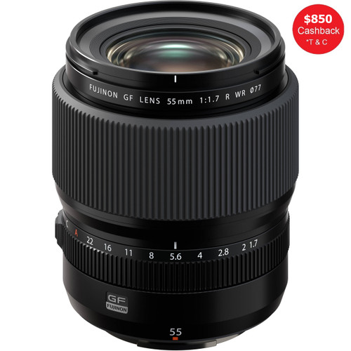 Fujifilm GF 55mm F/1.7 R WR Lens (New)