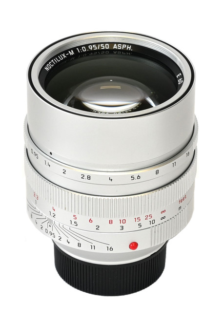 Leica Noctilux-M 50mm F0.95 Asph Lens silver anodized finish (Used)