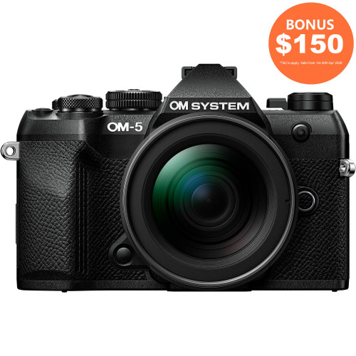 OM System OM-5 Mark II Mirrorless Camera with 12-45mm f/4 Lens (Black)