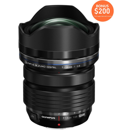 Olympus 7-14mm F2.8 PRO Lens Black (New)