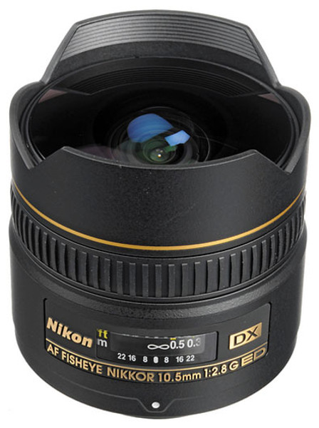 Nikon AF DX 10.5mm F2.8G Fisheye Lens (Used)