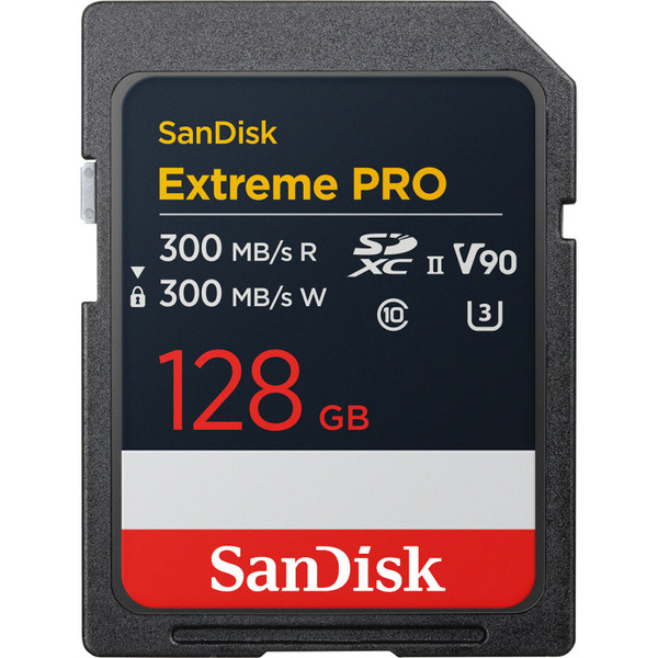 SanDisk Extreme Pro SDXC 128GB 300mb/s R UHS-II Memory Card