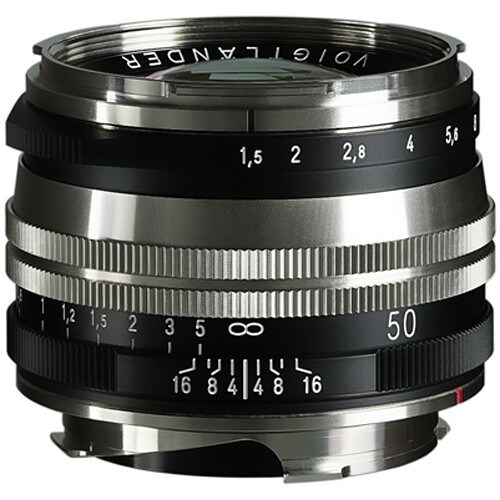 Voigtlander NOKTON 50mm F1 Aspherical ＶＭ Voigtlander Nokton 50mm F/1.5 Aspherical II MC Lens 'Nickel