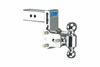 B&W Towing Tow and Stow Adjustable Drop Hitch 2.5" Shank 5" Drop Dual Ball Chrome, 2.5" Shank, 5" Drop, Dual Ball, Chrome | Universal | TS20037C