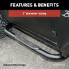 3" Round Side Step, Polished Stainless, Steel | (87-06) Wrangler  | 35600-2