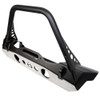 Nighthawk Mid-tube Stinger Bumper with Aluminum Skid, Front, Black, Steel | (07-18) Wrangler JK, (18-25) Wrangler JL, (20-25) Gladidator JT | JJ8045